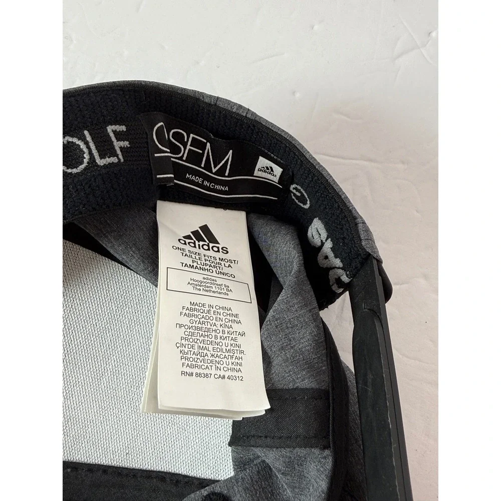 Adidas Golf GFC 1899 Snapback Hat Mens Black Heather Grey OSFM Adjustable Cap